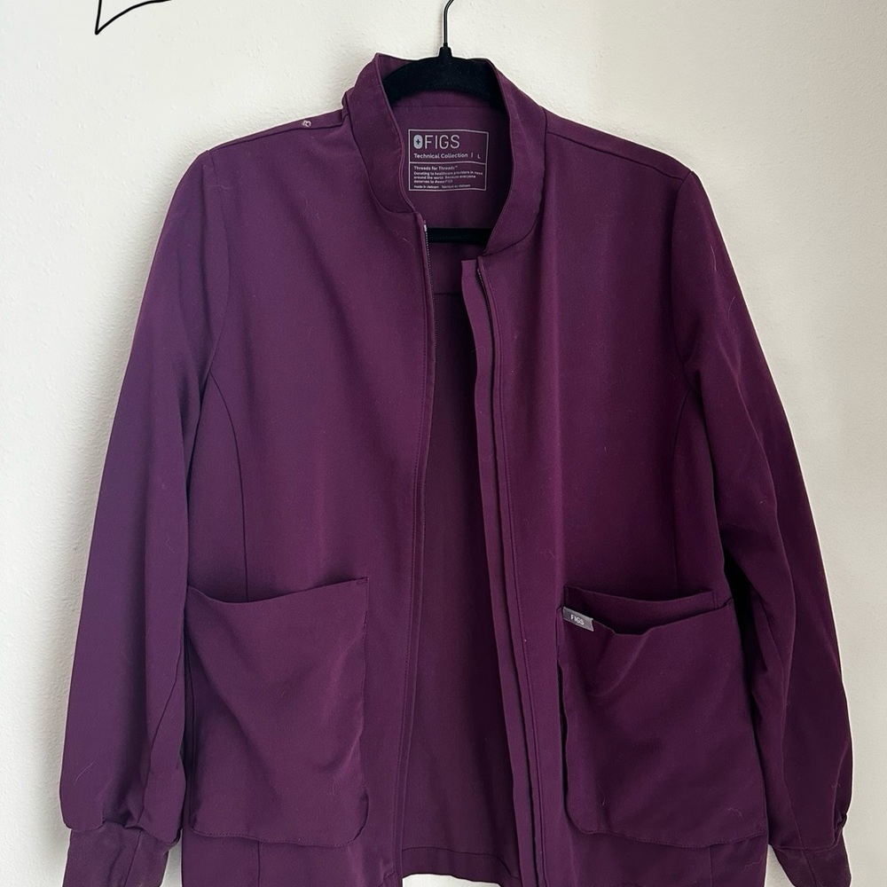 FIGS Deep Purple Sebina Scrub Jacket